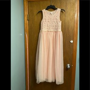 Cat&Jack Girls pink lace and chiffon dress